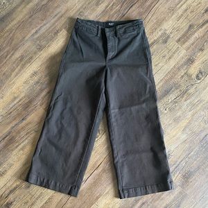 Oat wide-leg cropped black jeans